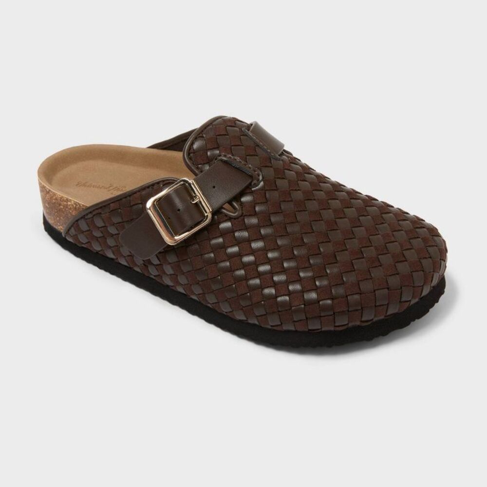 Women's Riley Woven Clogs - Universal Thread Dark Brown 12